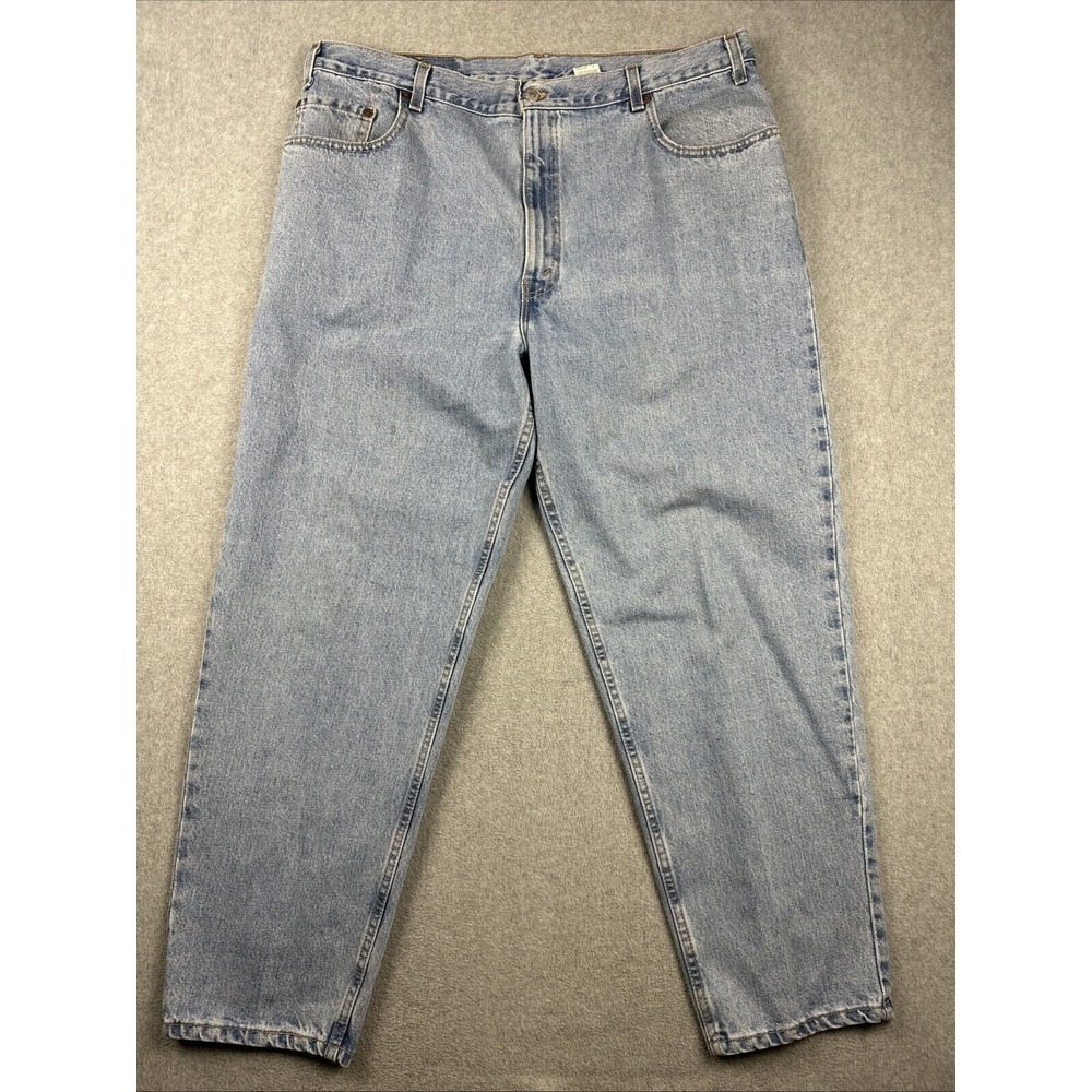 VTG Levis 560 Jeans Men 42(40)x30‎ Blue Light Wash Straight Taper Denim USA Made